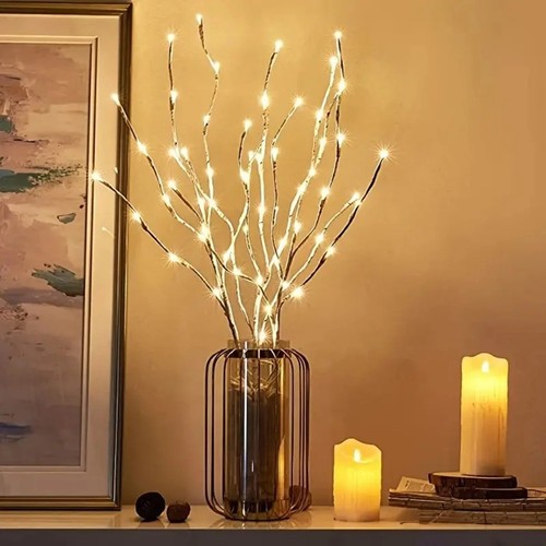 Led white birch branch - led,