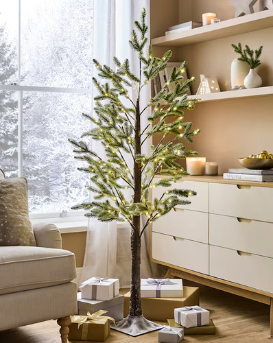5ft snowy twig - snowy, tree