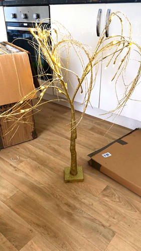 Gold led twig tree - gold,