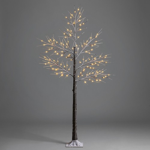 Snowy twig tree - snowy, up