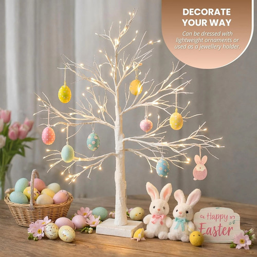 2ft white led twig tree - led,